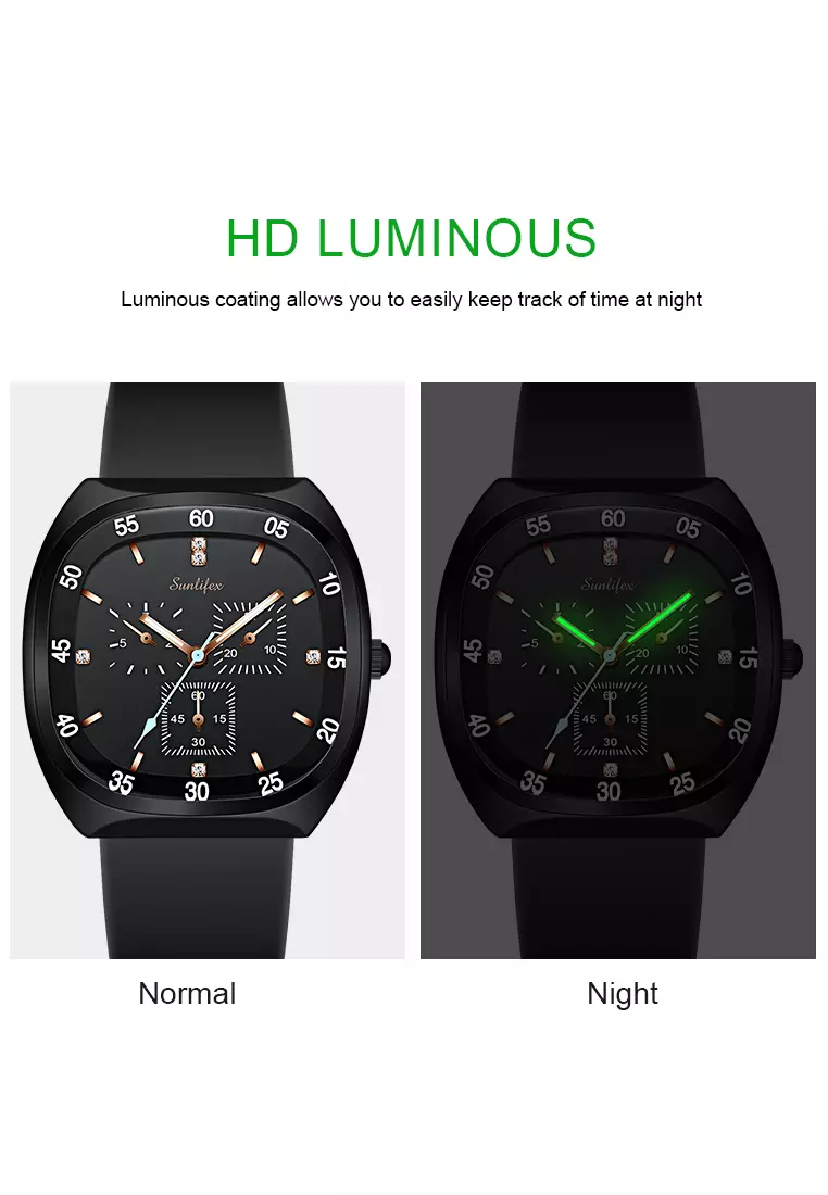 Jam Tangan Wanita Anti Air Original Kasual Mode Tali Silikon Jam Tangan Cewek Korea Black