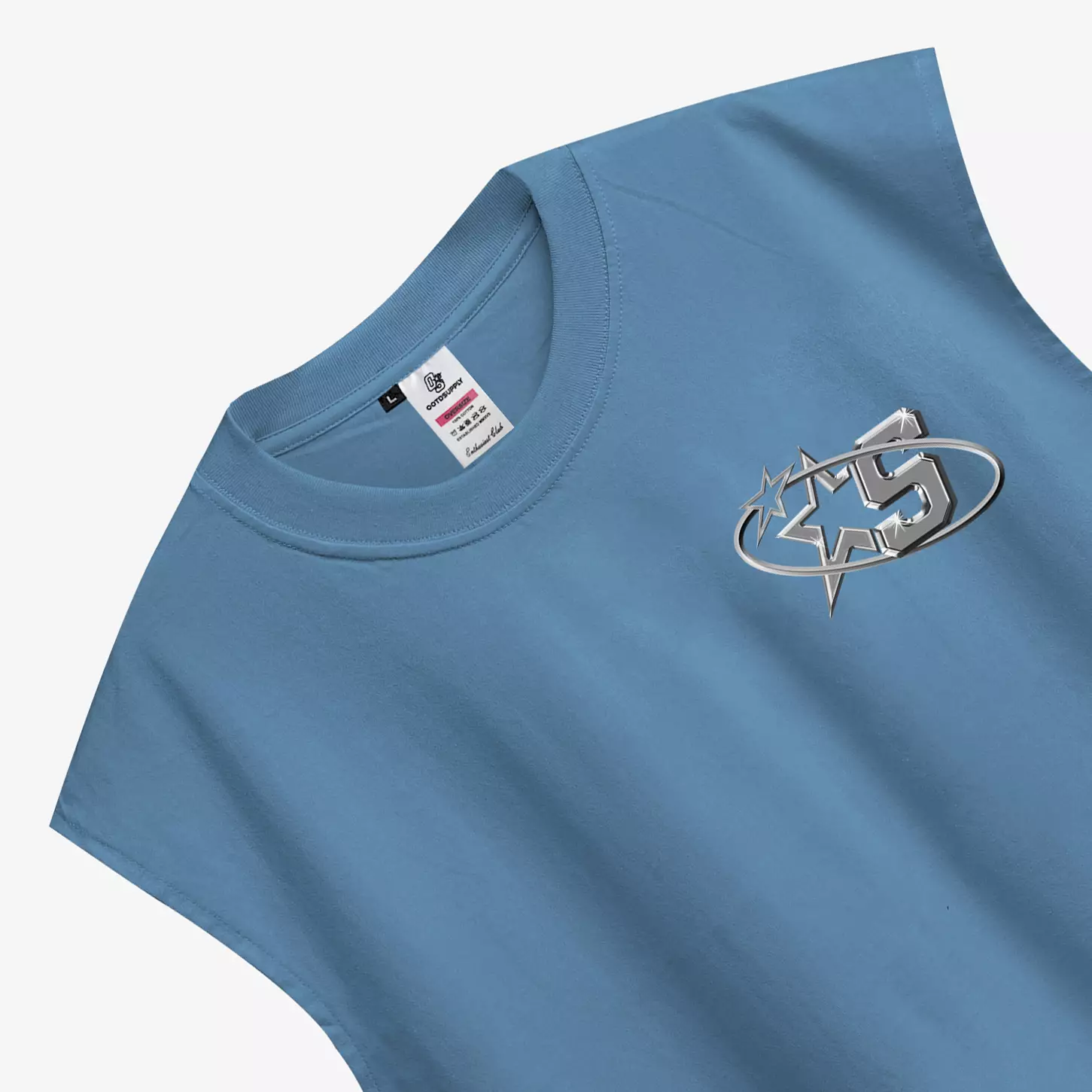 OOTDSUPPLY Oversize Sleeveless Gemini Steel Blue & Black l Kaos Oversize Singlet018