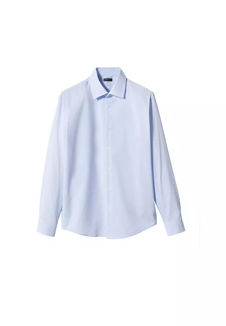 Slim Fit Striped Cotton Shirt