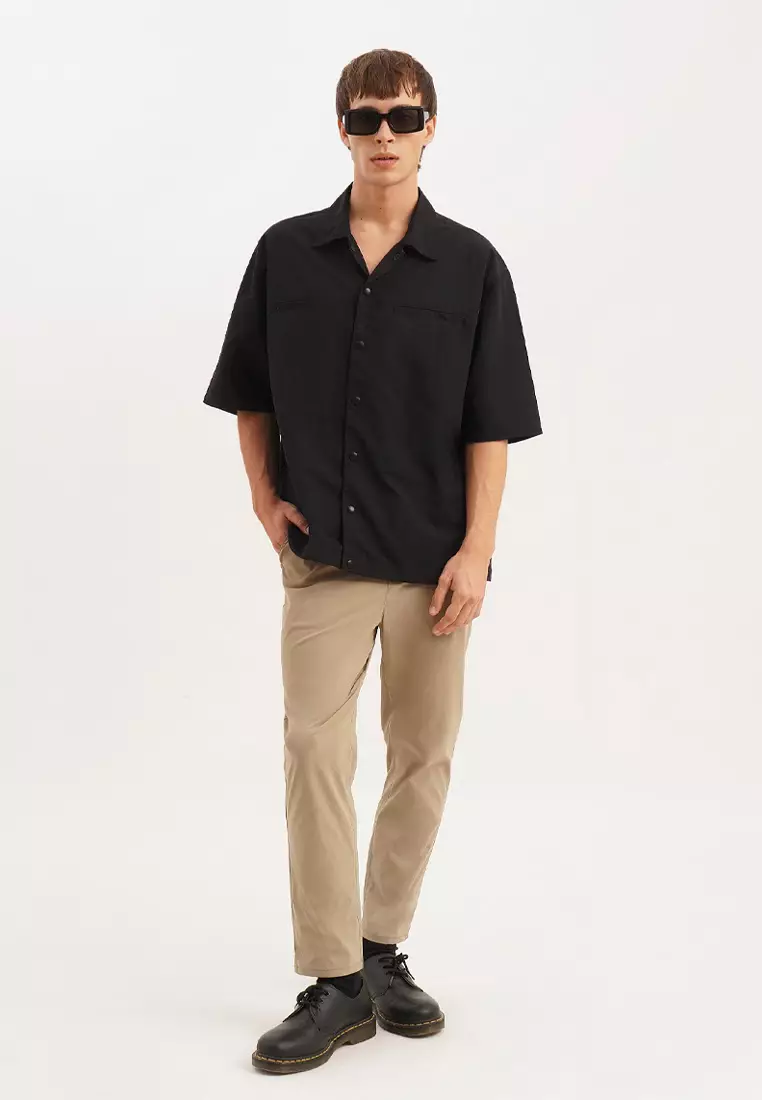 Slim Fit Staple Nylon Pants