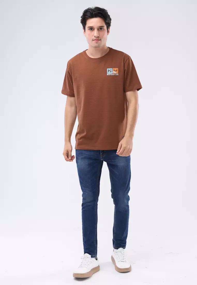 Round Neck Crazyline Short Sleeves