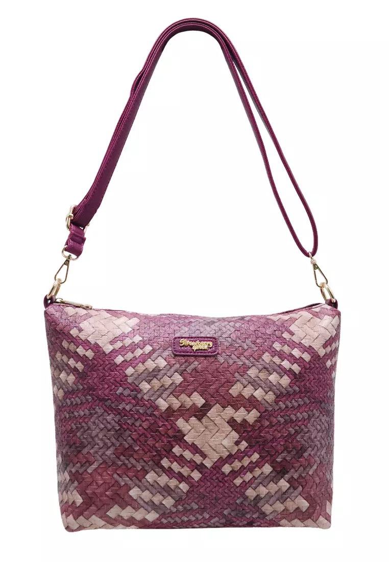 FLAMINGO SLING BAG - RATTAN BH, SILVER - Strawberry Queen