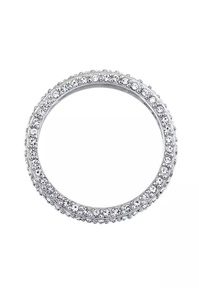 Cincin Perhiasan Perak 925 Wanita Elegant White Embellished with Crystal by Swarovski®