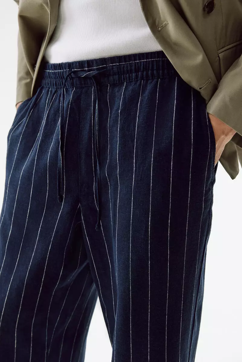 Relaxed Fit Linen-blend trousers