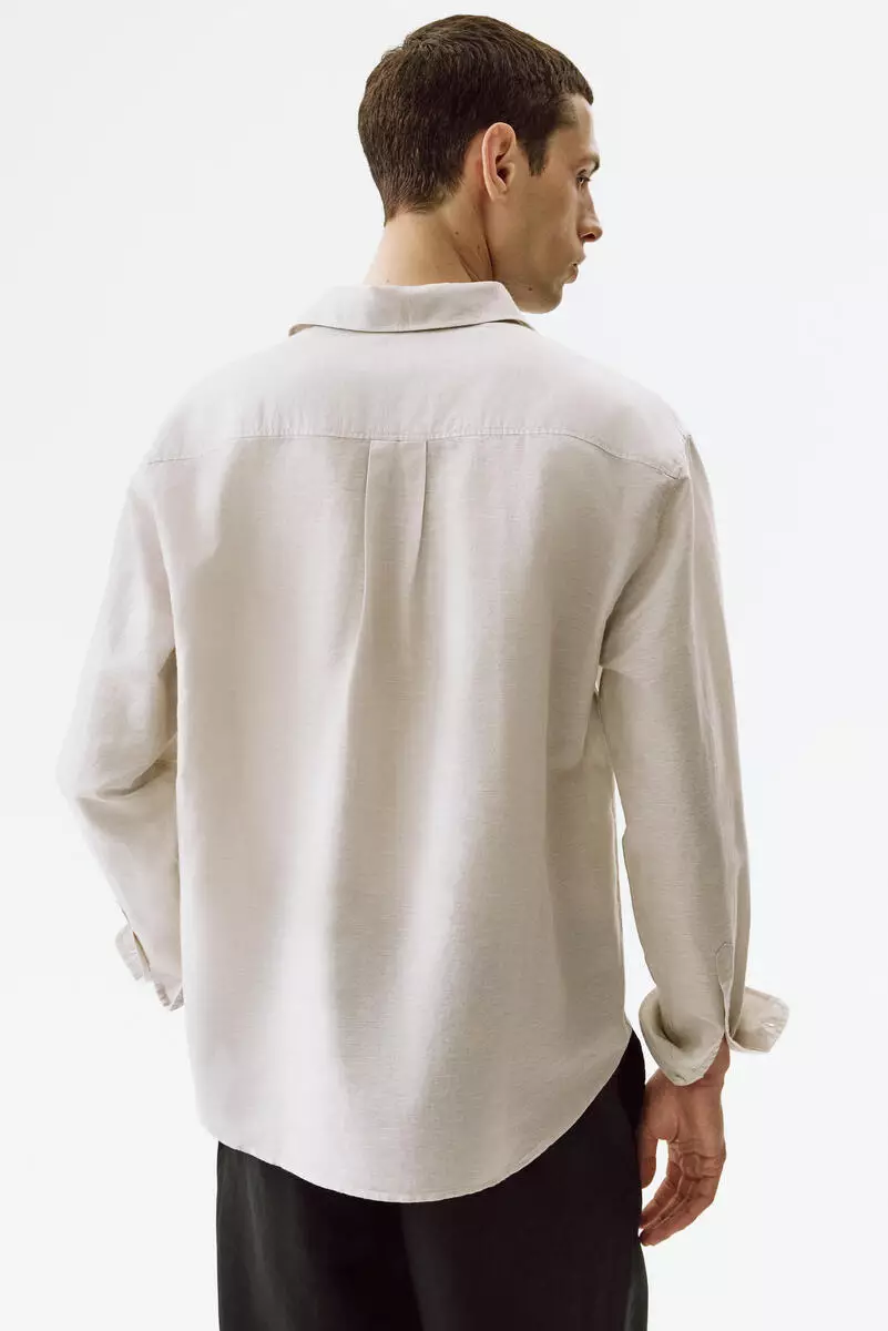 Relaxed Fit Linen-blend shirt