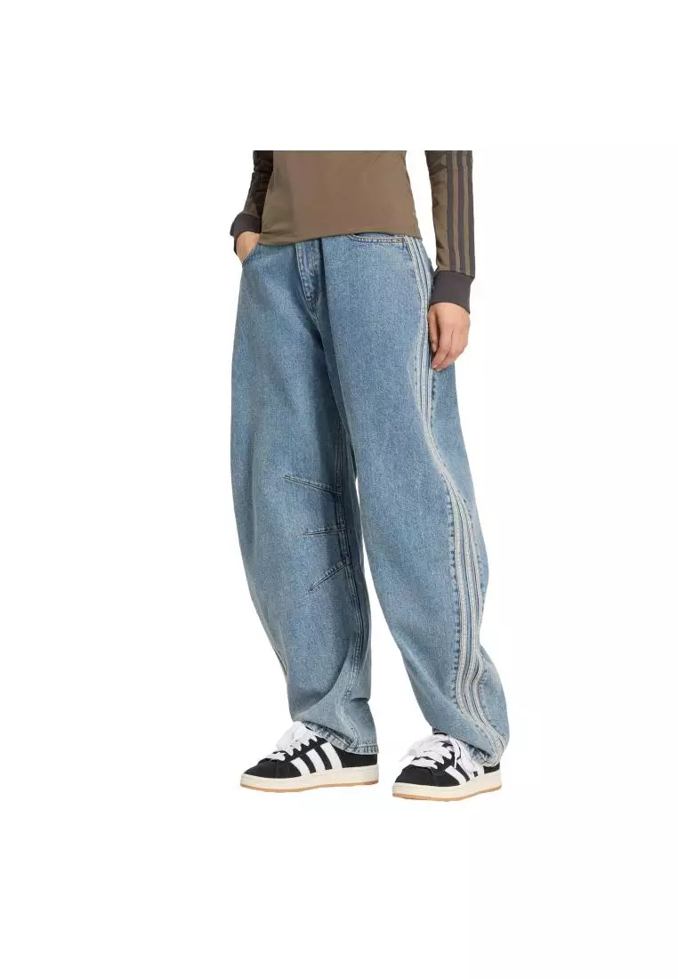Lifestyle HIGH RISE BARREL LEG DENIM PANT Women Blue KQ6476