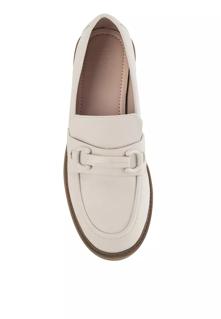 KELSEY J2385-6 FLAT SHOES LOAFERS OFF WHITE