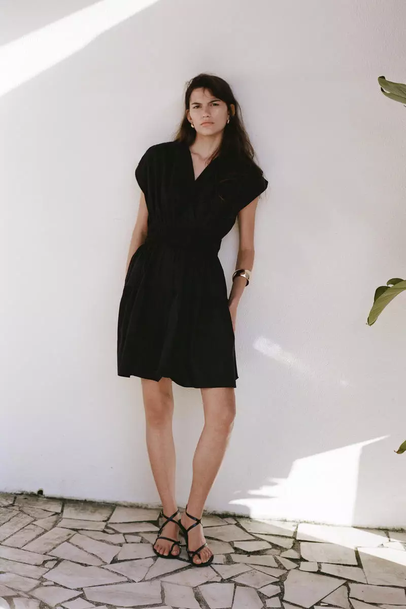 h&m black cotton dress Women's Black Cotton Dress