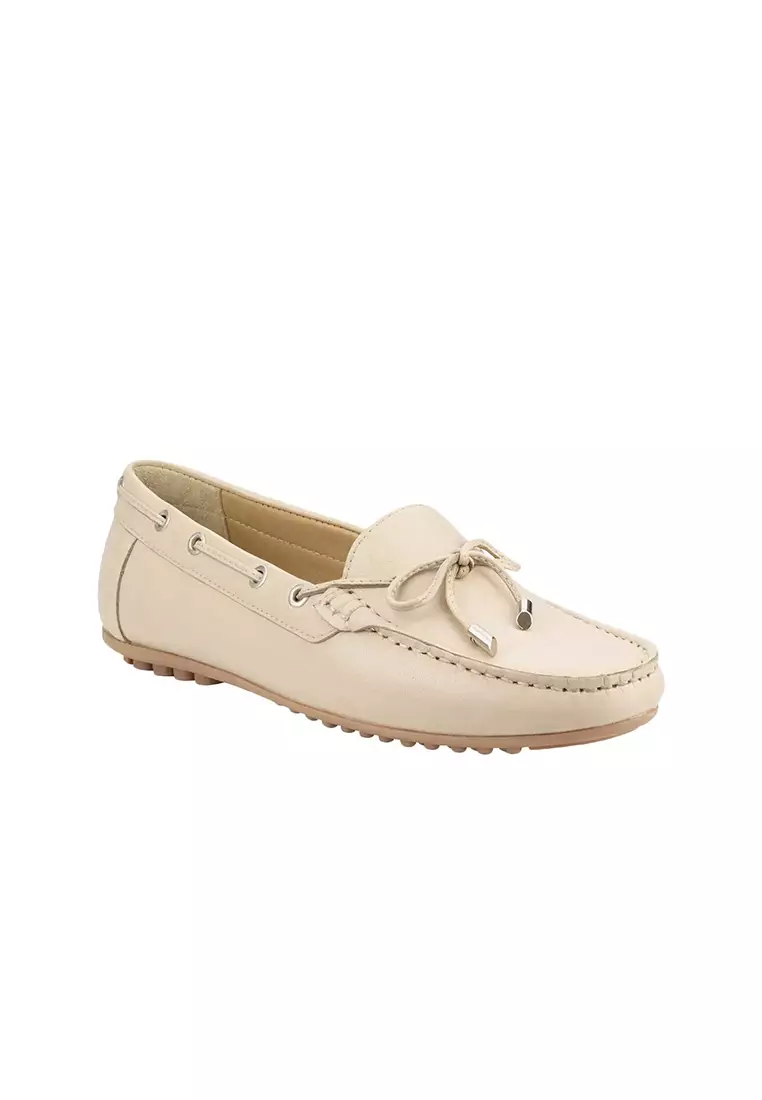 CHRISTIE Bone Moc Toe Loafer