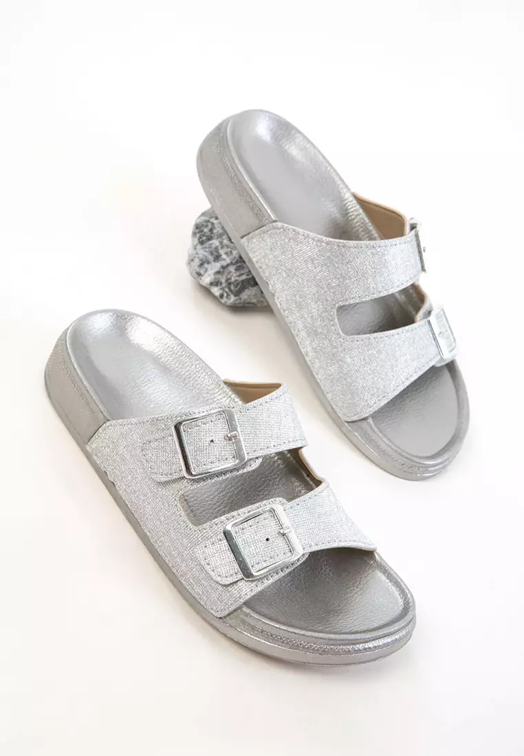 Silver Women's Slippers 20784