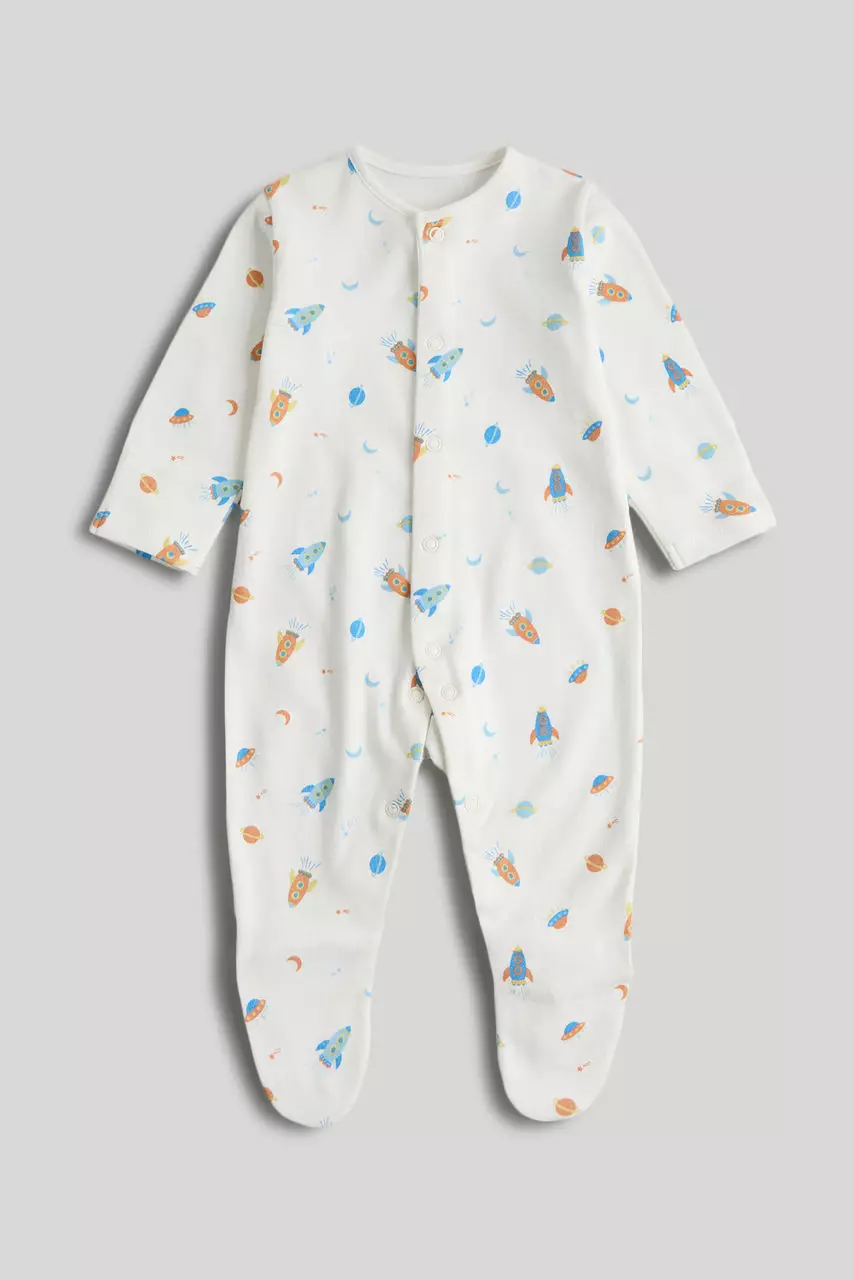 Mothercare 3 Pack Space Sleepsuits - Piyama Bayi Laki-laki (Multi)
