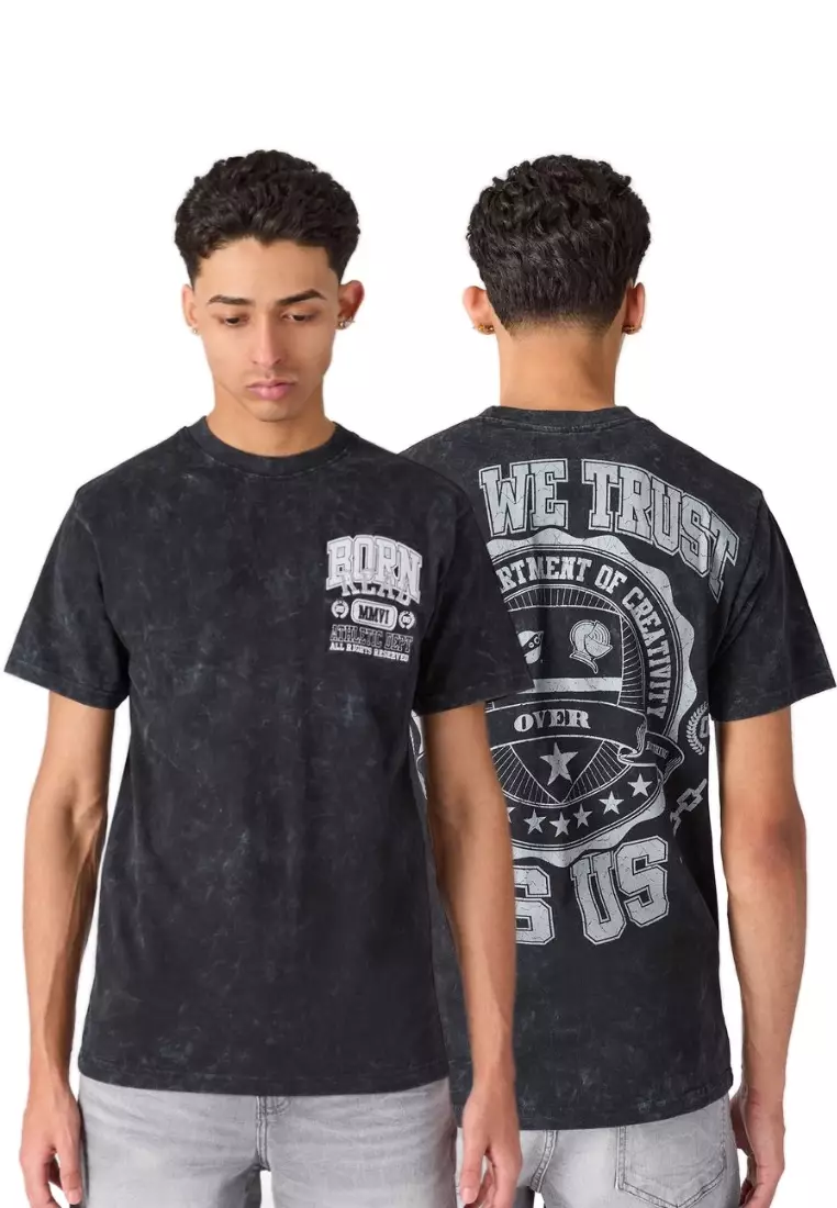 NYC Streetwear - Born Real Short Sleeves Tee - Black