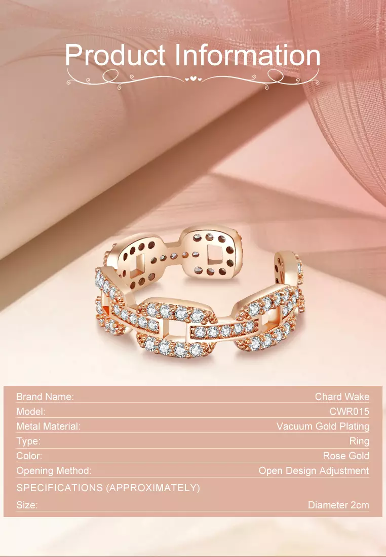 Cincin Wanita Korea Berlian Ukuran Bebas Perhiasan Cewek Original