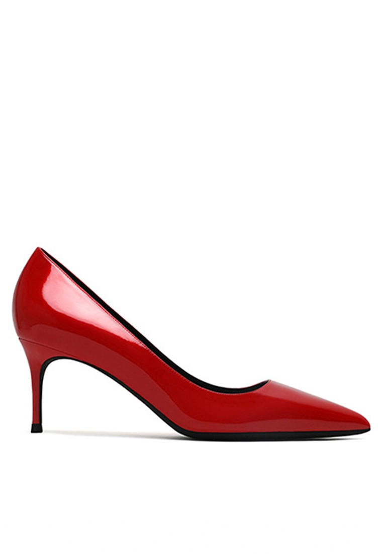 6CM Faux Patent Pointed High Heel Shoes HZL160