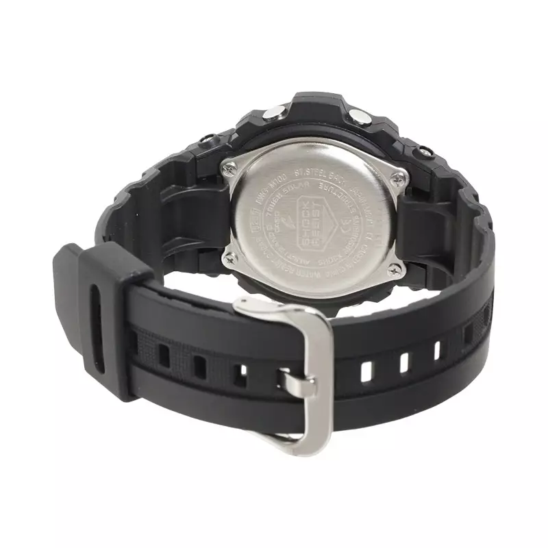 Jam Tangan Pria Casio G-Shock AWG-M100-1AJF Basic Tough Solar Digital Analog Dial Black Resin Band (JDM)