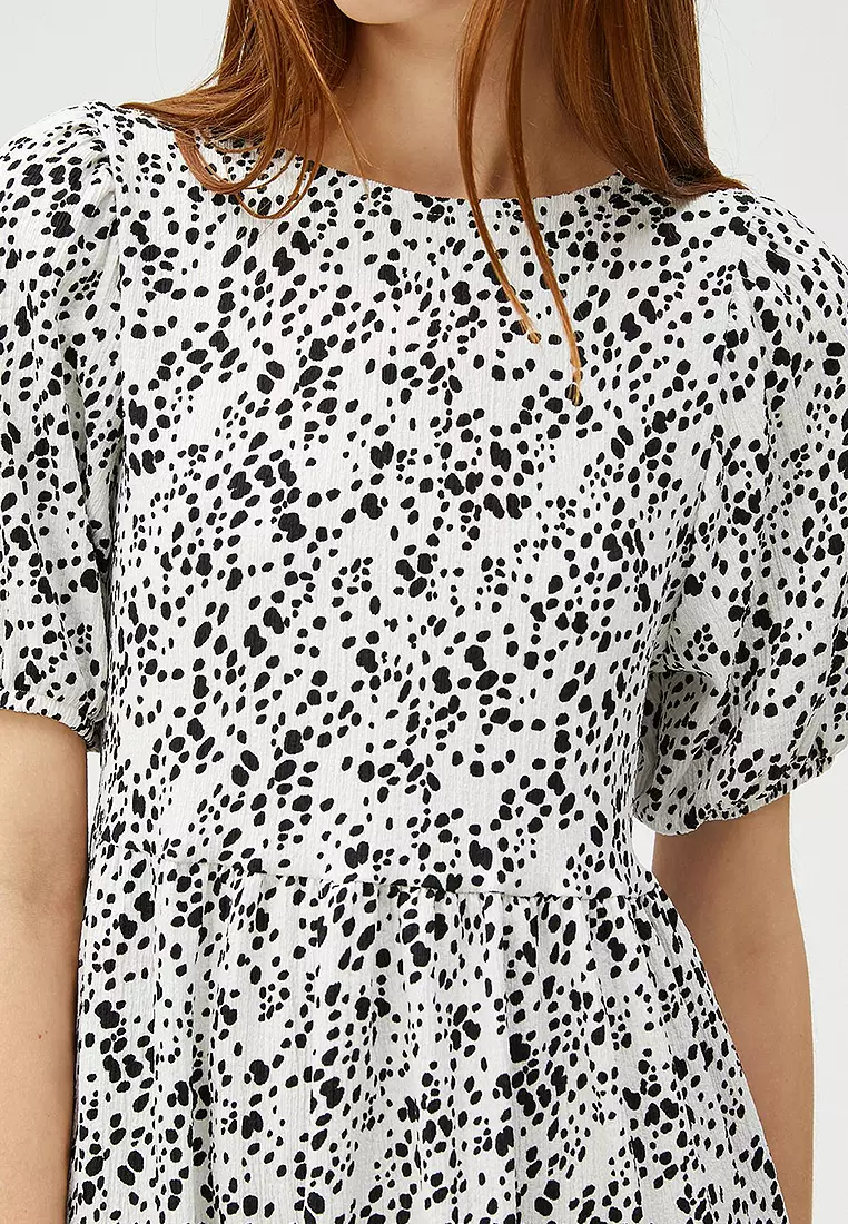 Puff Sleeves Mini Dress