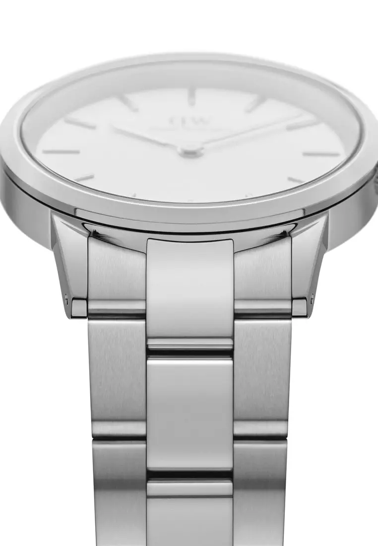 Iconic Link White Dial 40mm Men's Stainless Steel Watch with Link Strap - Sliver - 男士手錶 男錶 Watch for men - 丹尼爾惠靈頓DW OFFICIAL