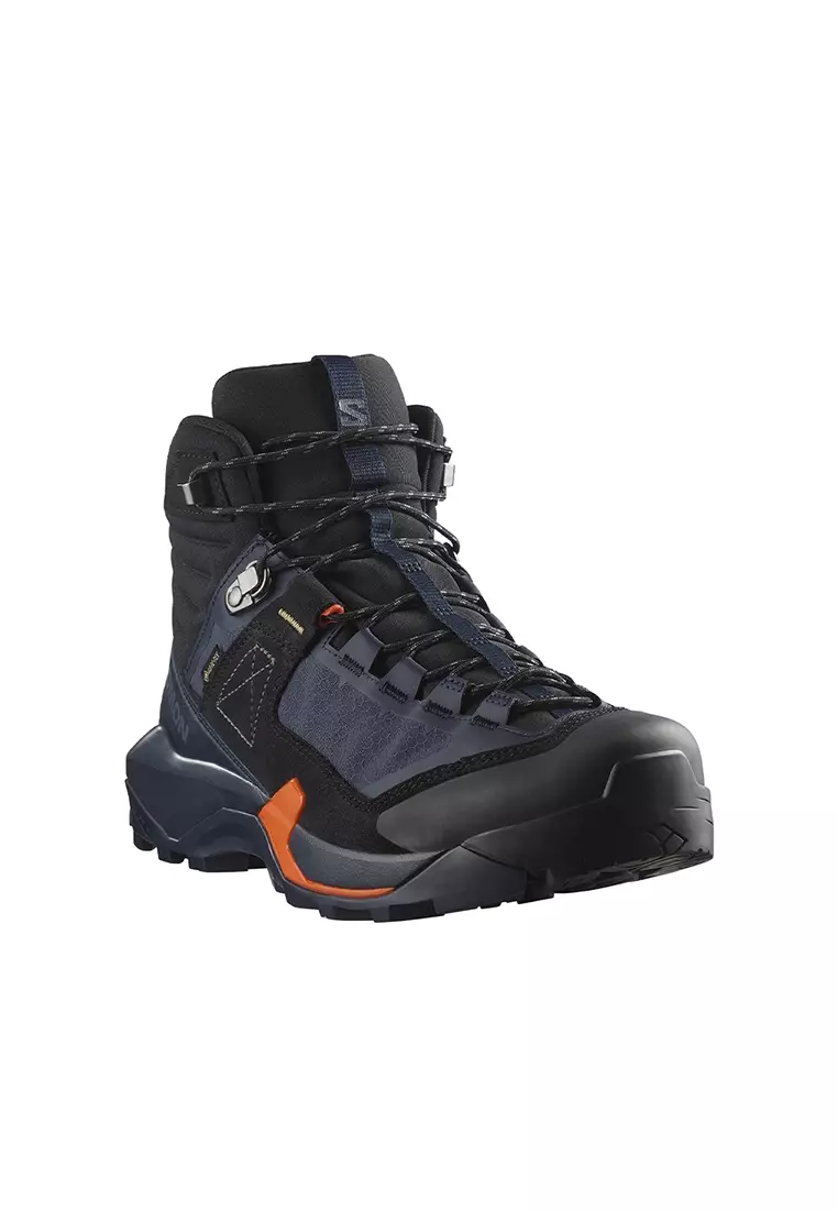 X ULTRA ALPINE MID GORE-TEX Men's Hiking Boots in Blue Nights / Black / Red Orange