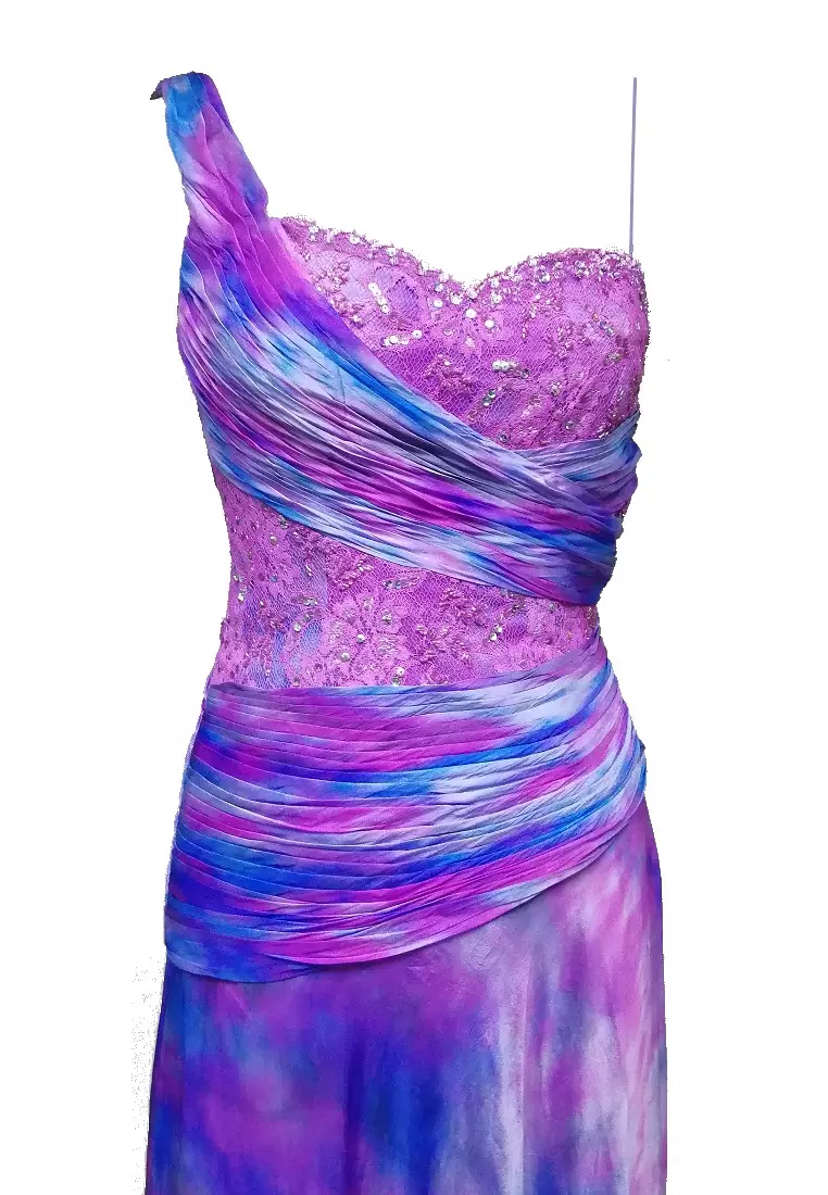 Elegant Style Silk Chiffon Beaded Evening Dress