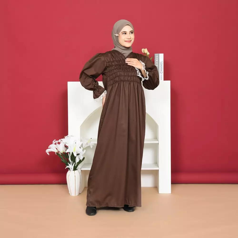 Eliana Rubber Dress - Mahogany M19933 R77S2