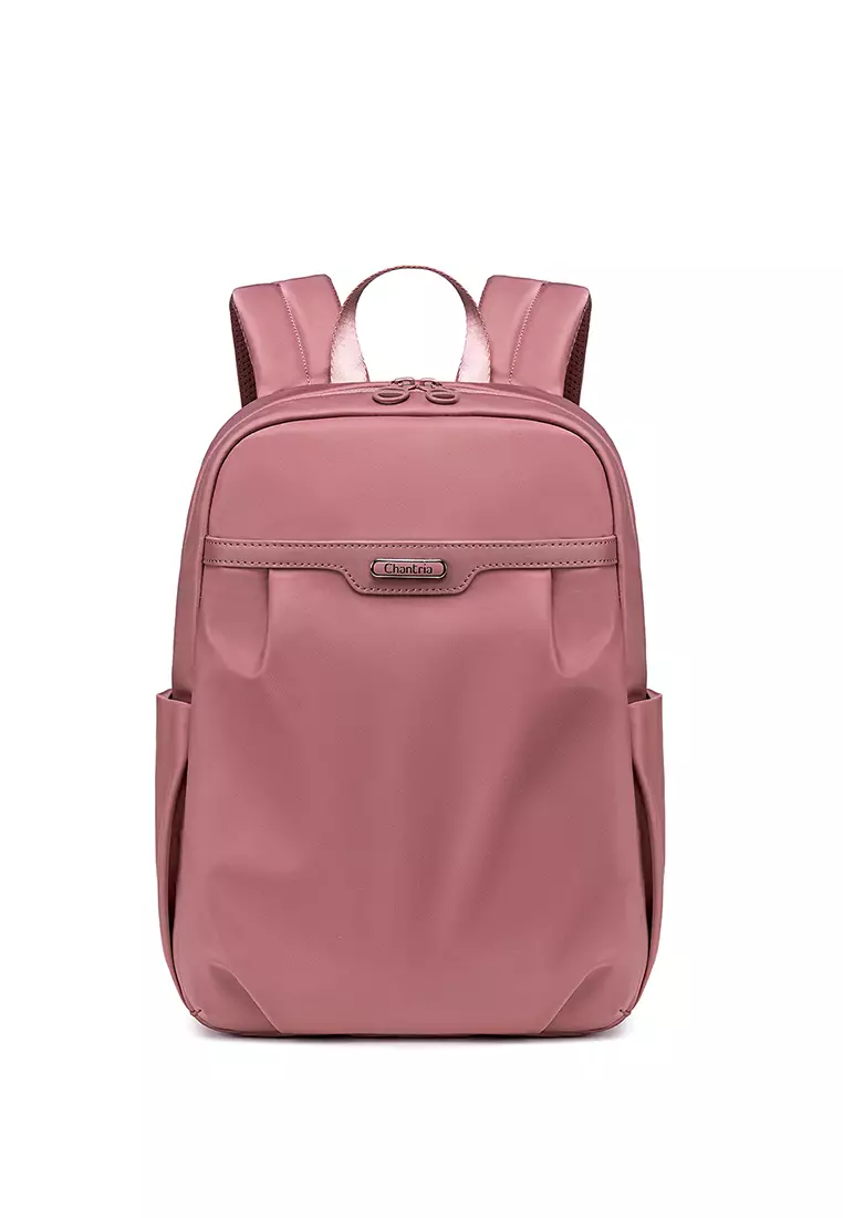 Solid Color 15.6'' Laptop Compartment Light Nylon Waterproof Knapsack Backpack For Women