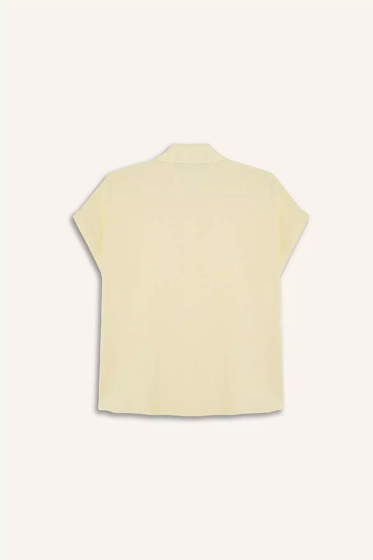 Regular Fit Basic Plain Viscose Short Sleeve Shirt N7819Az25Sp