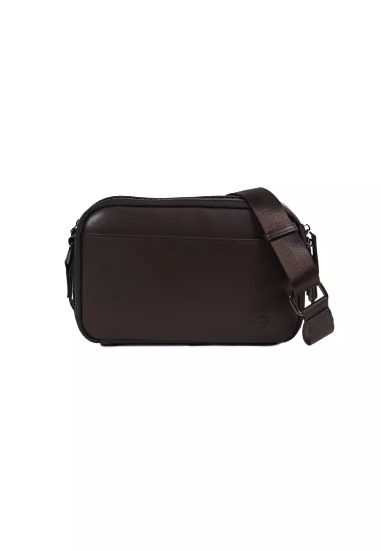 Men’s Premium Leather Crossbody Messenger Bag Shoulder Sling for Travel, Work & Casual Use