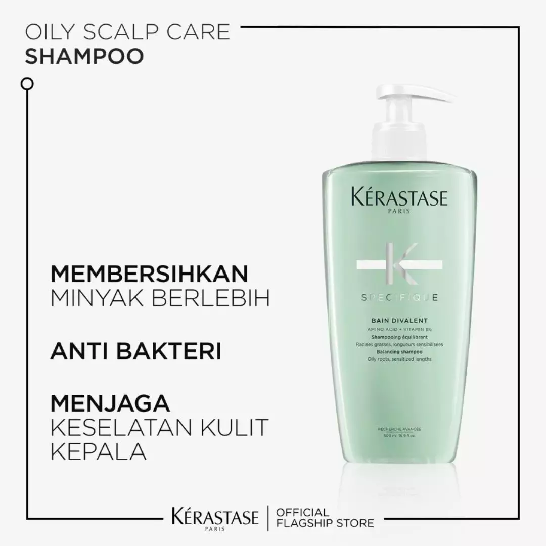 Kerastase Bain Divalent 500ml Shampoo for Oily Scalp - Shampo untuk Rambut Lepek & Kulit Kepala Berminyak