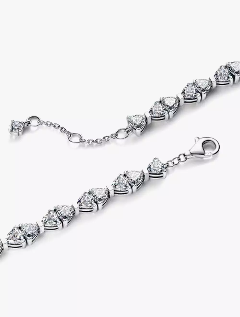 Bow Sterling Silver Bracelet with Clear Cubic Zirconia - 18
