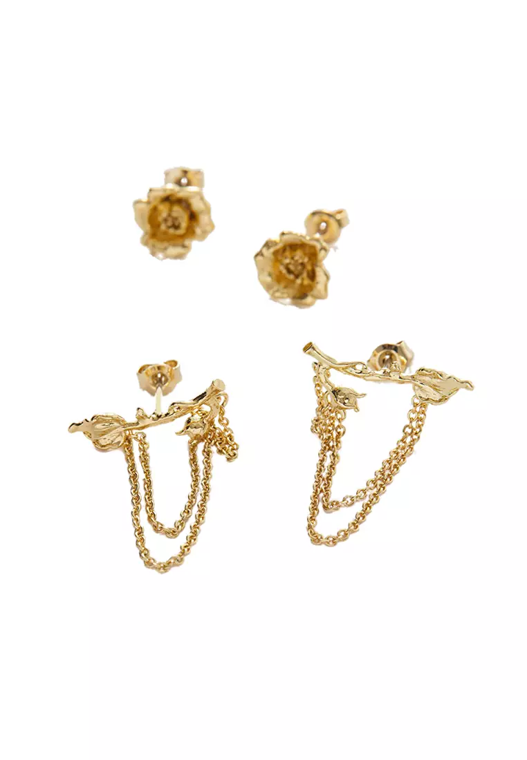 Wild Rose Stud Earrings