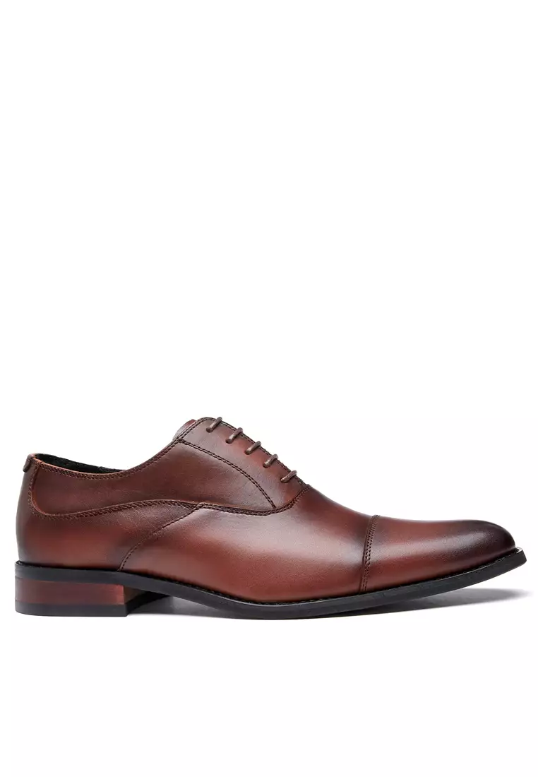 Grain Leather Cap Toe Business Shoes KB3183 6