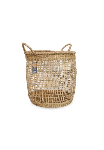 HOUZE ecoHOUZE Seagrass Round Basket With Handles (Large) 9712EHL2671E2AGS_1