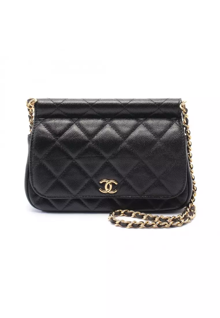Buy CHANEL Pre-Loved Chanel matelasse chain shoulder bag Caviar