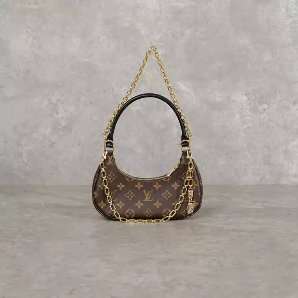 Tas LOUIS VUITTON LV CATCHY PM ECLIPSE BLACK BROWN SHOULDER BAG 100% ORIGINAL