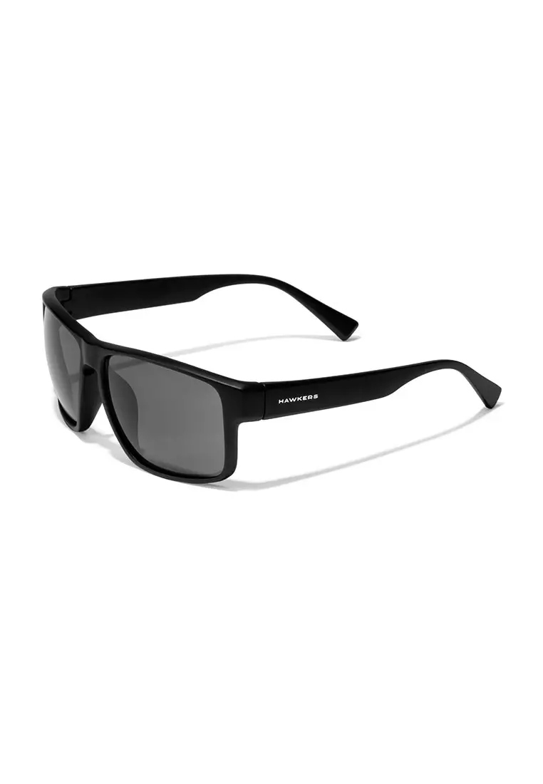 HAWKERS Black Dark FASTER Sunglasses for Men and Women. UV400 Protection. Official Product Designed in Spain