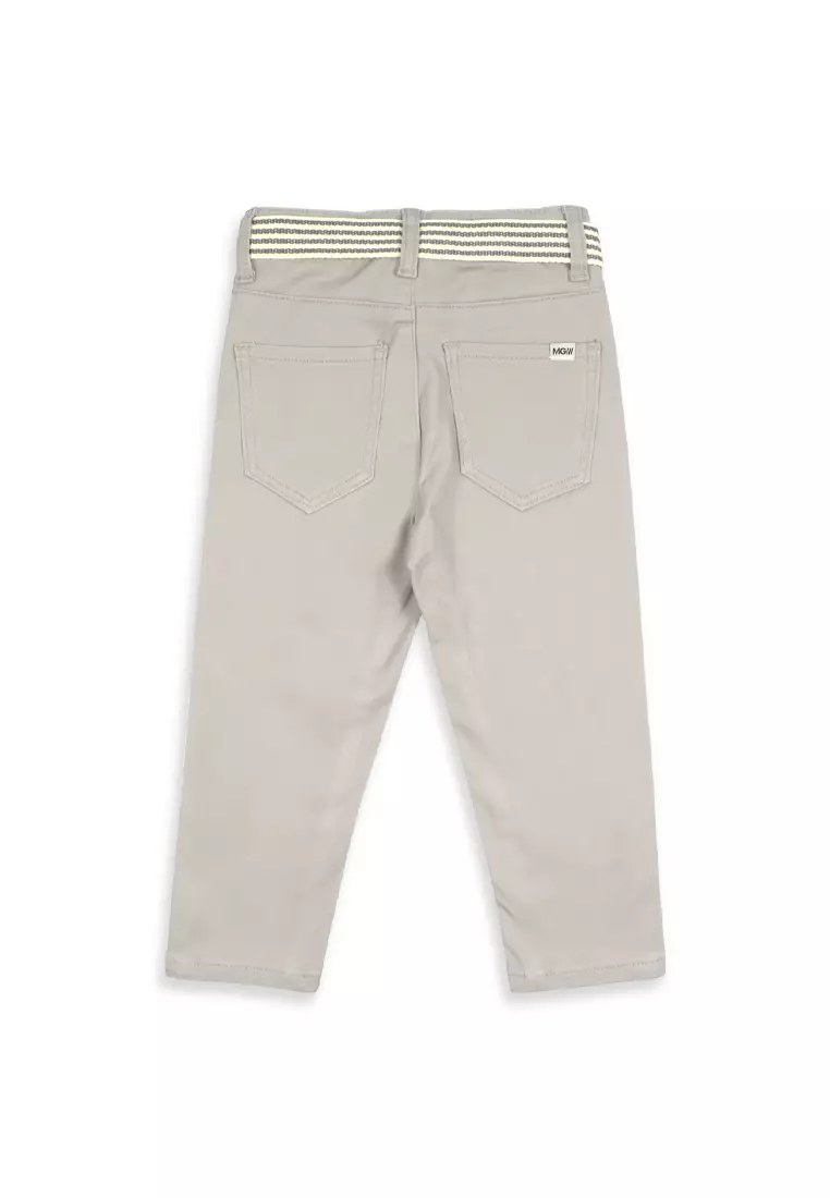 Boys Long Pants with Striped Belt