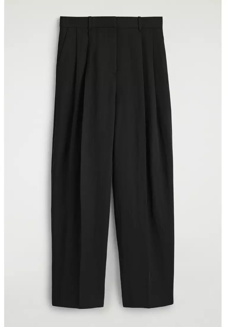 RELAXED FLUID WIDE-LEG TROUSERS
