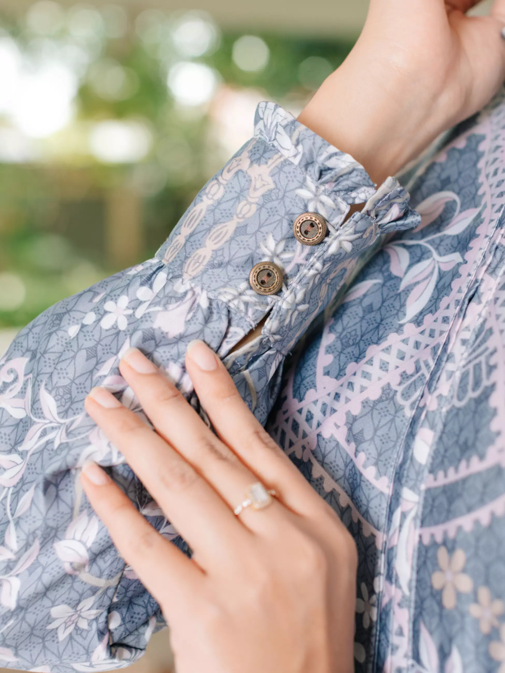 Ranaya Dusty Blue Gamis Wanita Dress