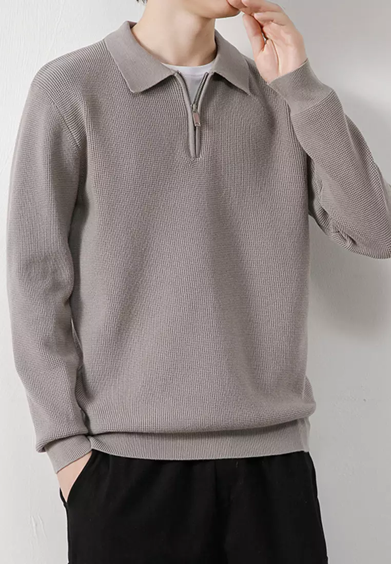 Polo collar outlet knit