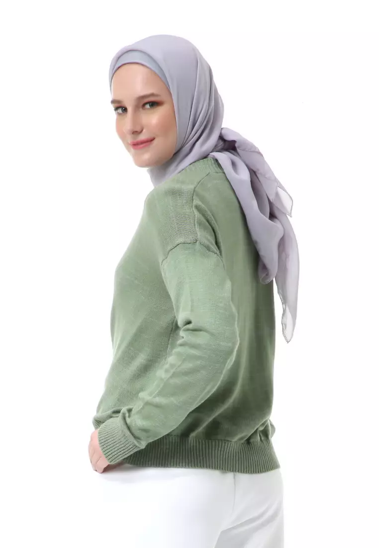 Layka Cardigan Long Sleeve Outer Rajut Tebal High Quality Premium - Mint