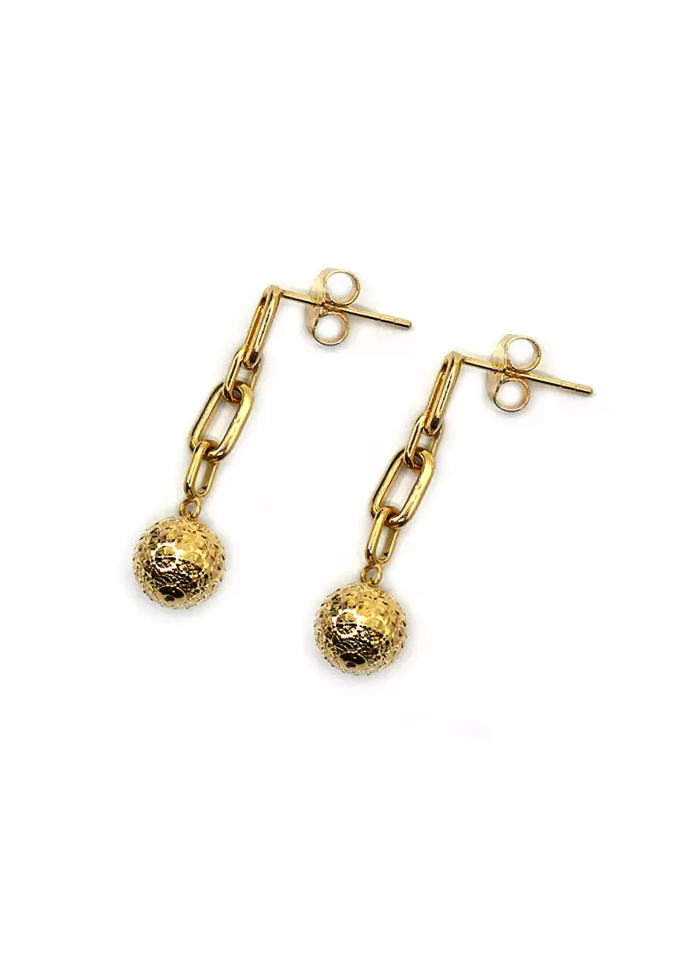 18K Japan Made Yellow Gold Earrings