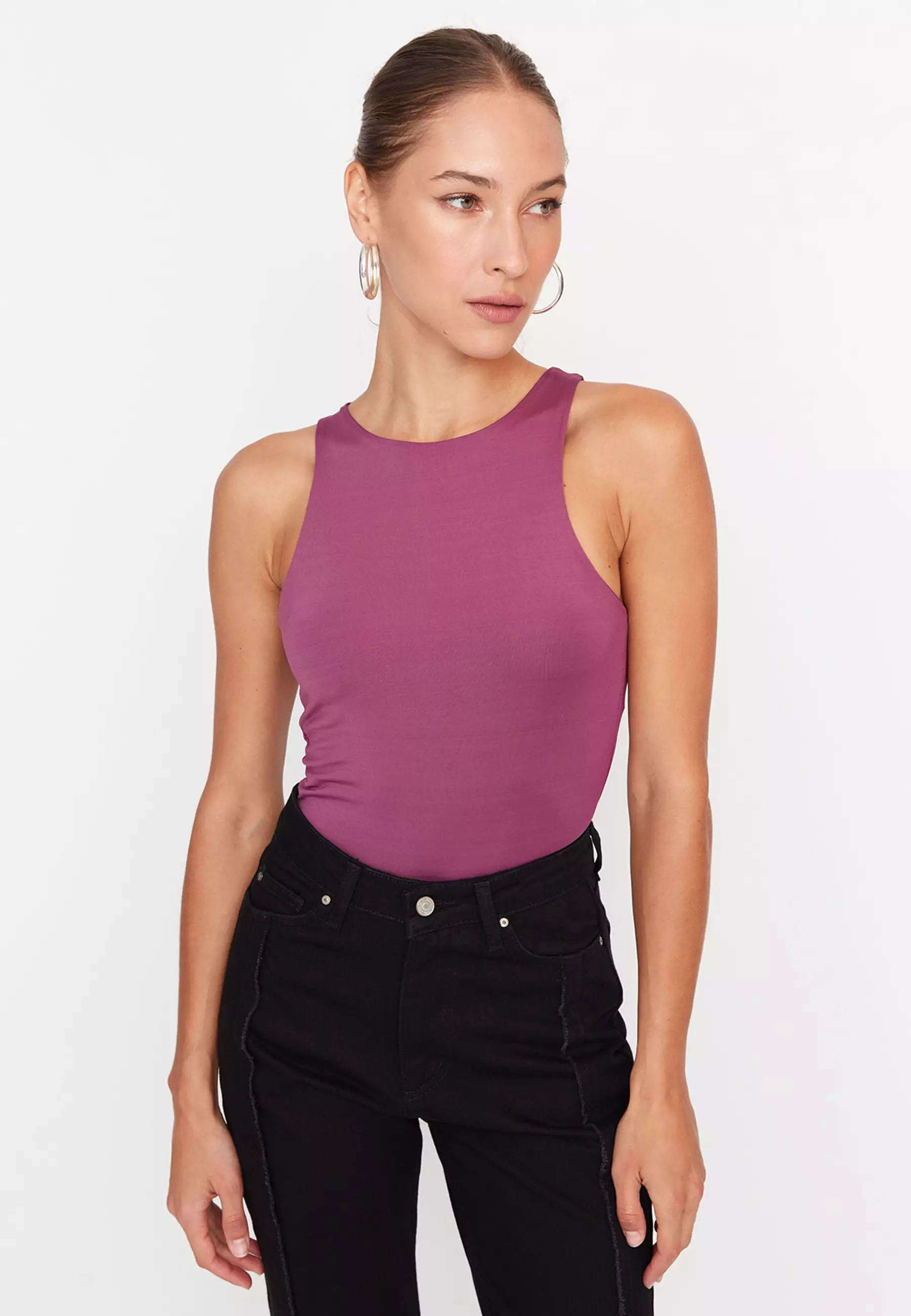 Halterneck Knitted Bodysuit