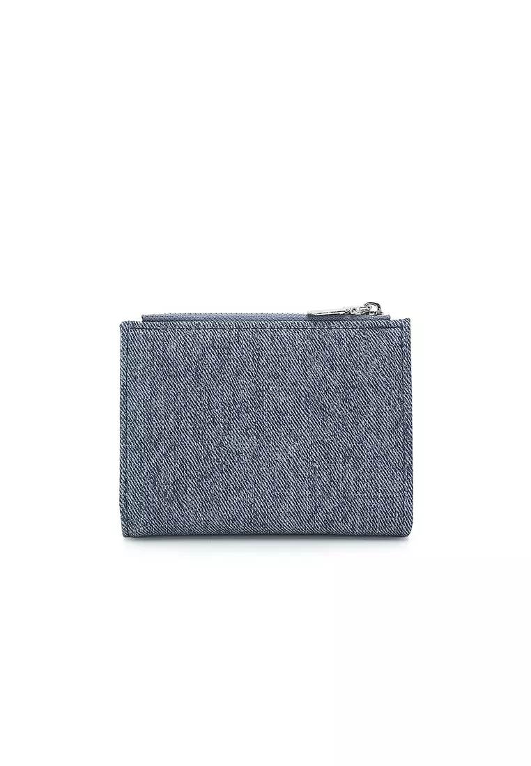 Women's 2 in 1 Purse/Wallet With Coin Compartment (Dompet Wanita 2 in 1 dengan Kompartmen Koin) - Biru