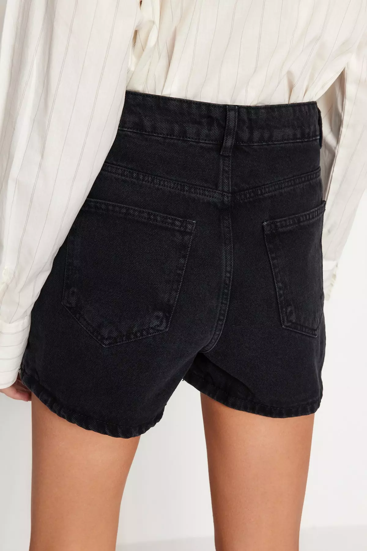 High Waist Denim Skorts