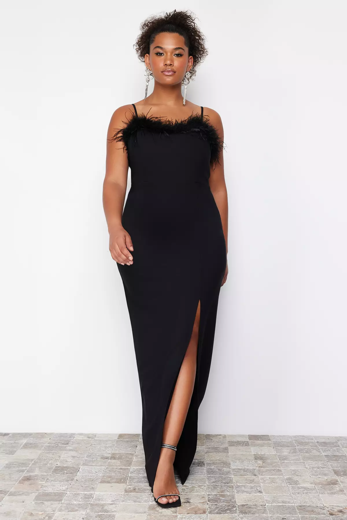 Plus Size Slit Maxi Dress