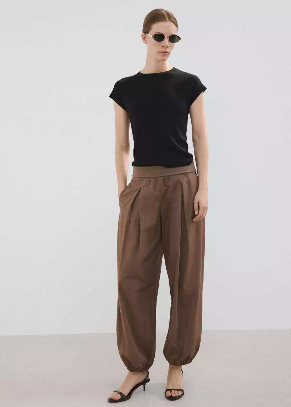 Jersey rajutan katun lengan pendek