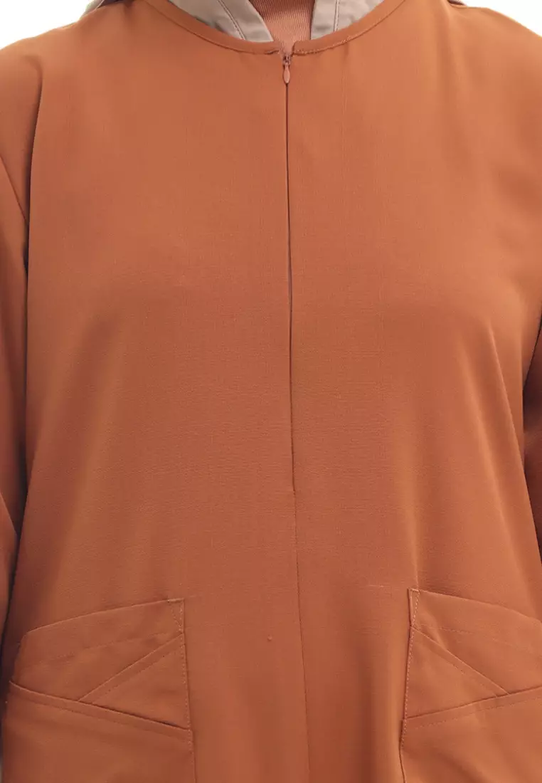 Rabbani - Gamis Dress Muslim Wanita Byakta Exclusive Rust