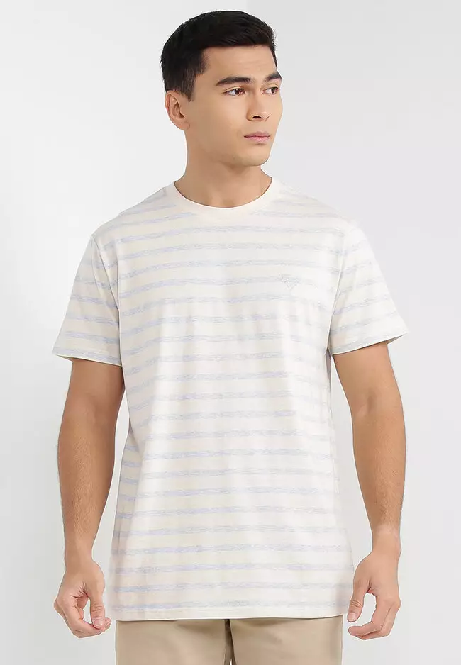 Guess t shirt mens cheap stripe