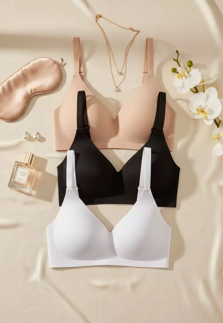 Premium Melanie 2.0 Seamless Wireless Padded Support Bra in Nude