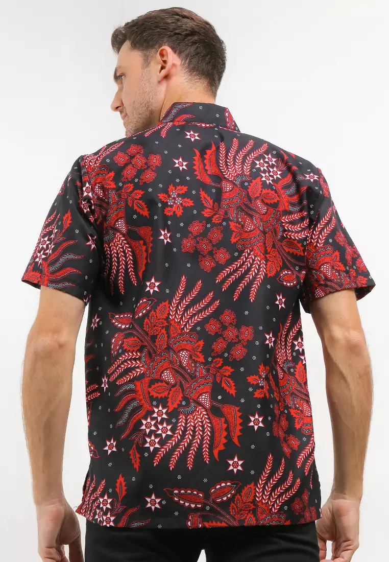 Manggar Kemeja Batik Exclusive Premium Pria Casual Modern Lengan Pendek